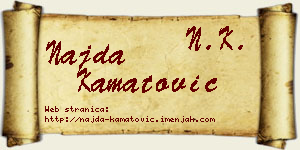 Najda Kamatović vizit kartica